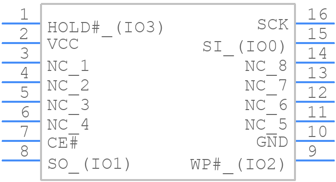 IS25LP128-JMLE-TR - Integrated Silicon Solution Inc. - PCB symbol