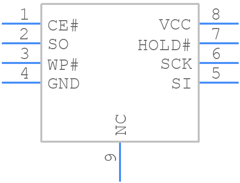 IS25LP128-JKLE - Integrated Silicon Solution Inc. - PCB symbol