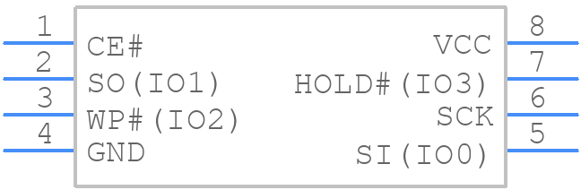 IS25LP128-JBLE - Integrated Silicon Solution Inc. - PCB symbol