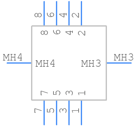 0438600013 - Molex - PCB symbol