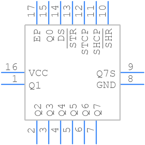 74AHC594BQ,115 - Nexperia - PCB symbol