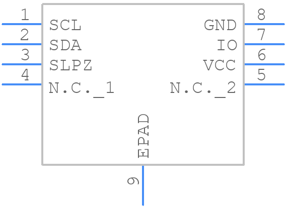DS2484Q+T - Analog Devices - PCB symbol