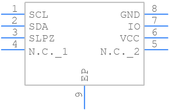 DS2484Q+U - Analog Devices - PCB symbol