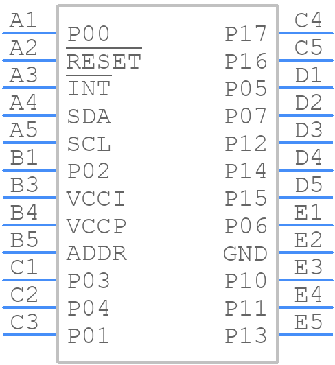TCA6416AZQSR - Texas Instruments - PCB symbol