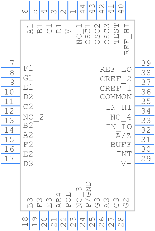 ICL7106CQH-D - Analog Devices - PCB symbol