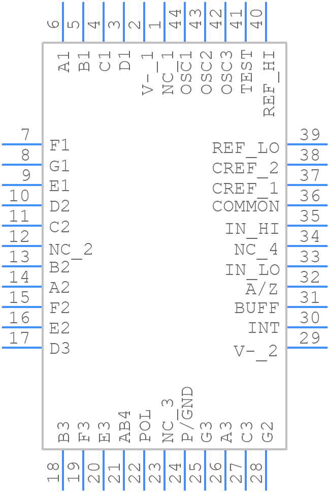 ICL7106CQH+TD - Analog Devices - PCB symbol