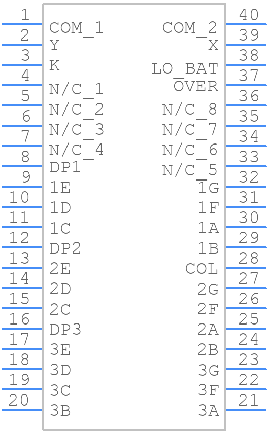 LCD-S3X1C50TR/A - Lumex - PCB symbol