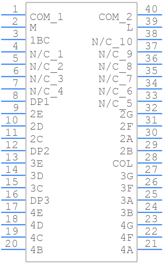 LCD-S3X1C50TR/C - Lumex - PCB symbol