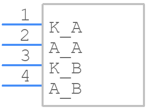 HLMP-2500 - Avago Technologies - PCB symbol