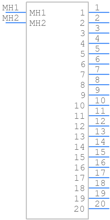 SM20B-SURS-TF - JST (JAPAN SOLDERLESS TERMINALS) - PCB symbol