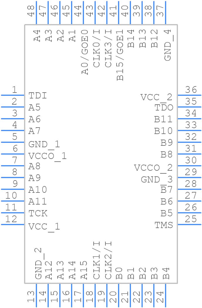 LC4032V-75TN48C - Lattice Semiconductor - PCB symbol