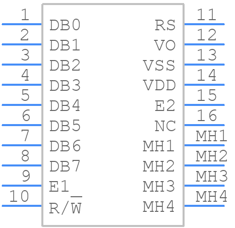 LCM-S04004DSF - Lumex - PCB symbol