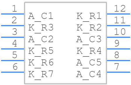 TA07-11SRWA - Kingbright - PCB symbol