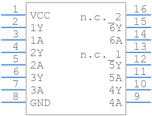 74HC4050PW,112 - Nexperia - PCB symbol