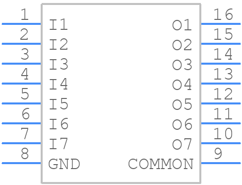 TD62003AP(J,S) - Toshiba - PCB symbol