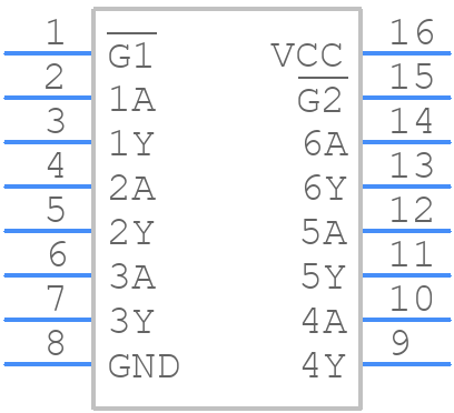 TC74HC367AP(F) - Toshiba - PCB symbol