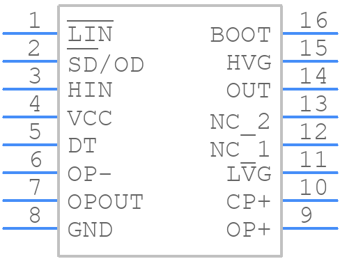 L6390DTR - STMicroelectronics - PCB symbol