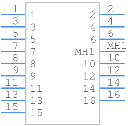 IL-AG5-16P-D3T2-A - JAE - PCB symbol