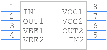 MAX4204ESA+ - Analog Devices - PCB symbol