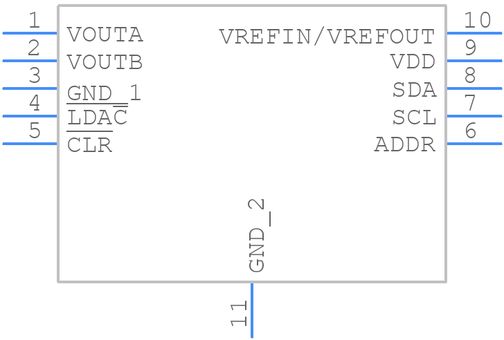 AD5627RBCPZ-REEL7 - Analog Devices - PCB symbol