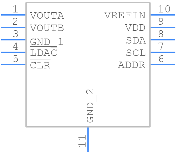 AD5627BCPZ-REEL7 - Analog Devices - PCB symbol