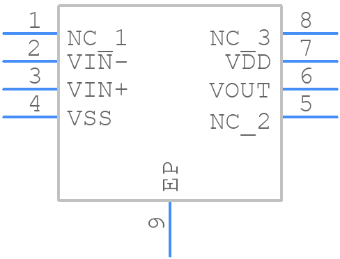 MCP6241-E/MC - Microchip - PCB symbol