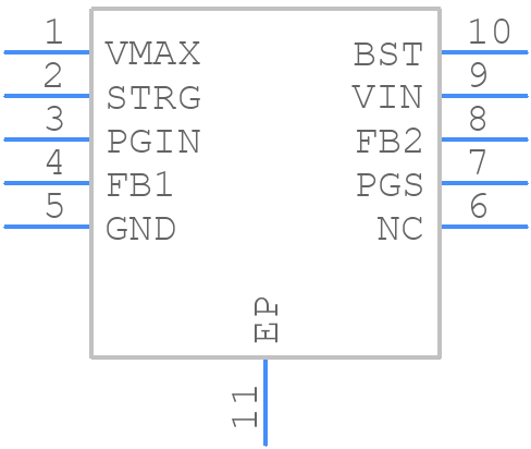 MP6302DD-LF-P - Monolithic Power Systems (MPS) - PCB symbol
