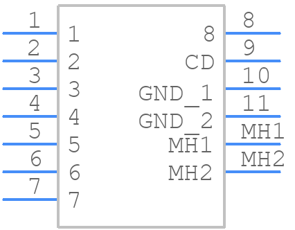 78526-0001 - Molex - PCB symbol