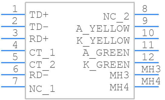 51F-1202GYD2NL - Shanghai YDS Tech - PCB symbol