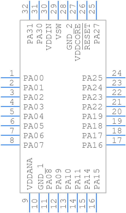 ATSAML21E15B-AUT - Microchip - PCB symbol