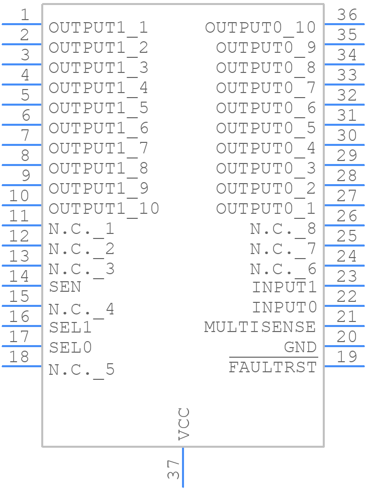 VND7004AYTR - STMicroelectronics - PCB symbol