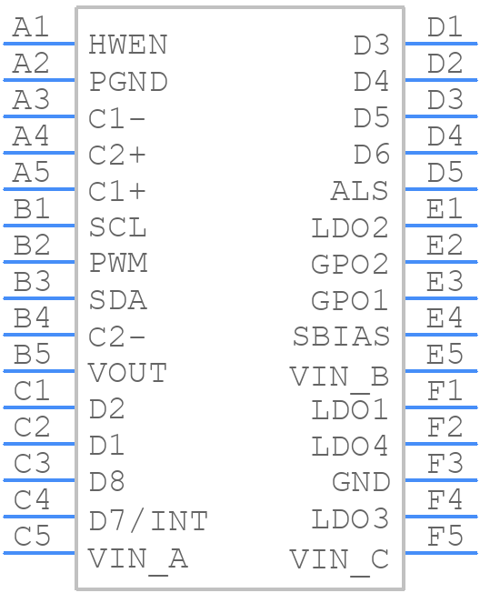 LM3537TME/NOPB - Texas Instruments - PCB symbol