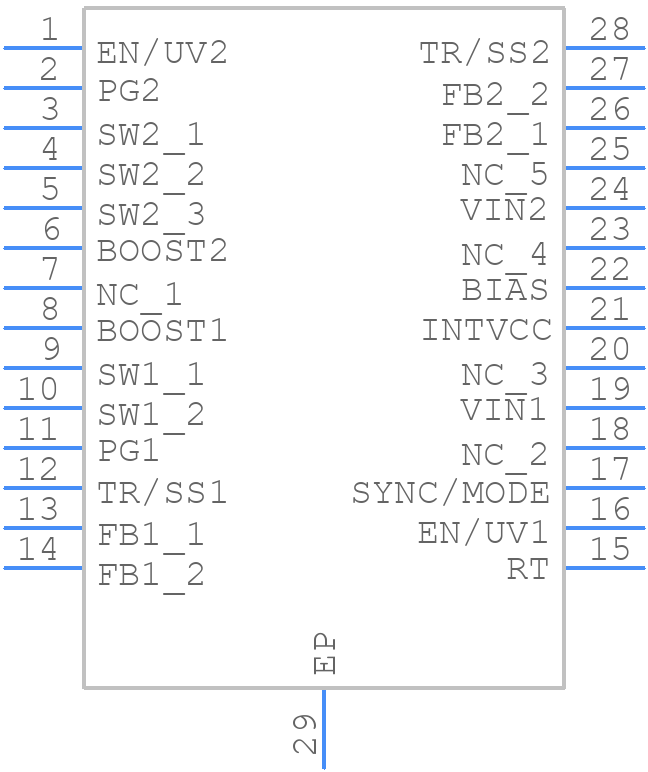 LT8616EFE#PBF - Analog Devices - PCB symbol