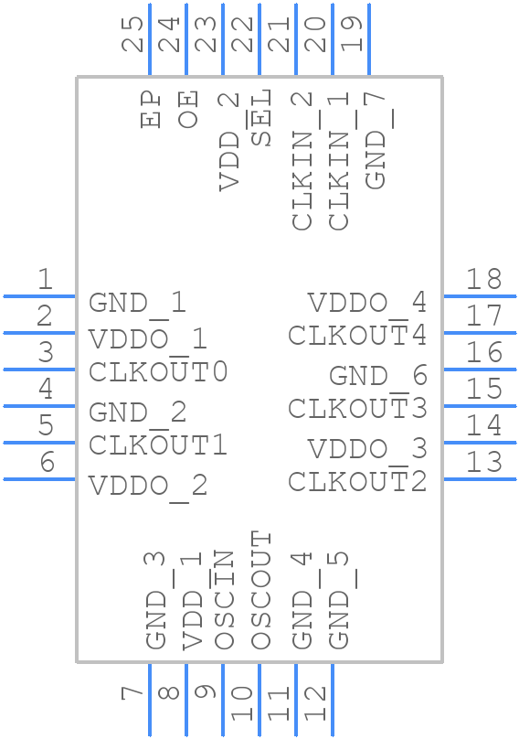 LMK00105SQE/NOPB - Texas Instruments - PCB symbol