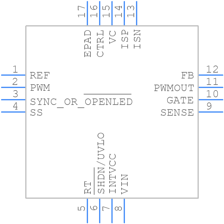 LT3755EUD-1#PBF - Analog Devices - PCB symbol