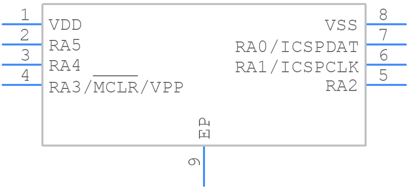 PIC12LF1571-E/RF - Microchip - PCB symbol