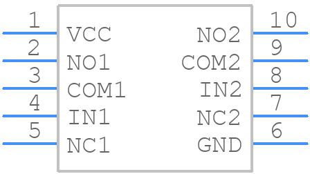 TS3A24159DGSRG4 - Texas Instruments - PCB symbol