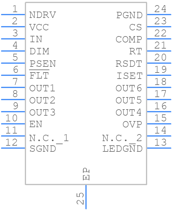 MAX20056BAUGA/V+ - Analog Devices - PCB symbol