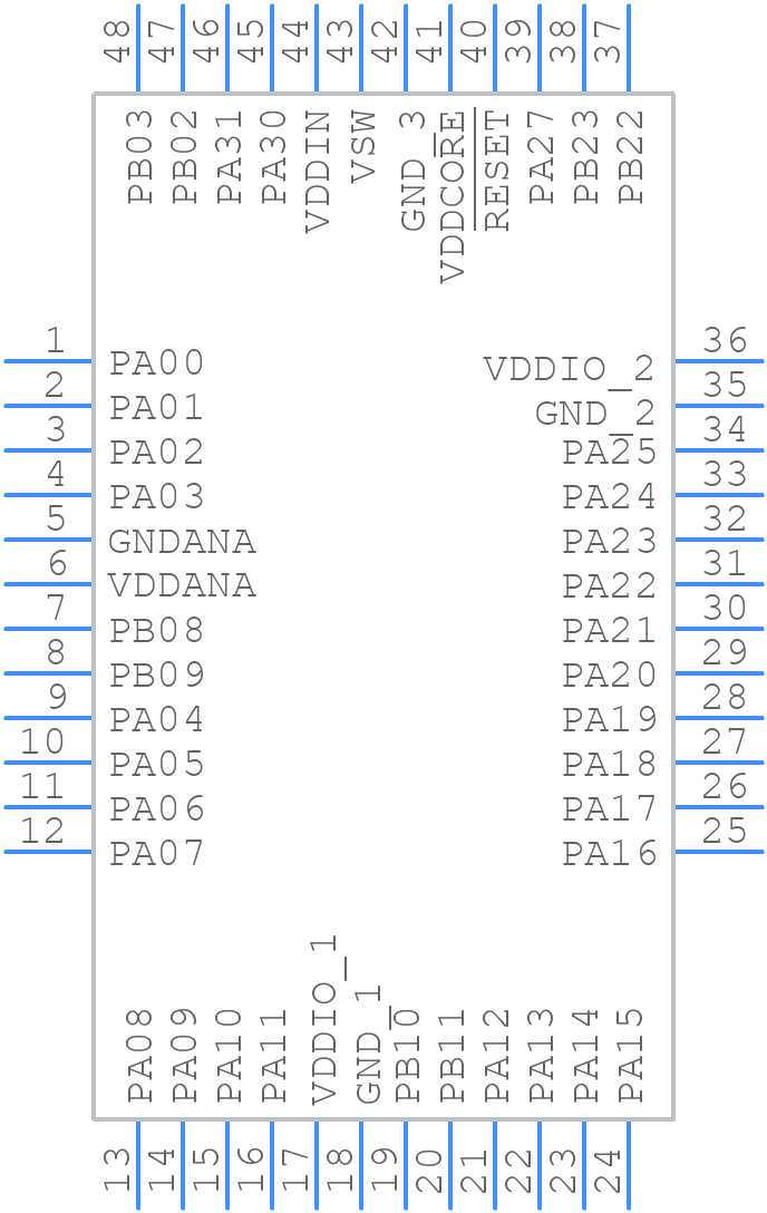 ATSAML21G18B-AUT - Microchip - PCB symbol