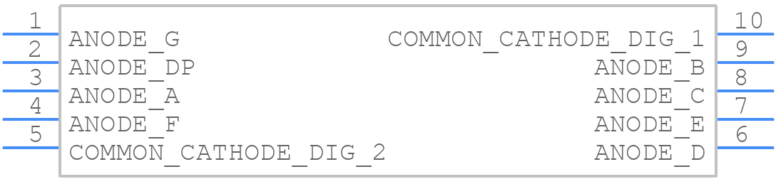 HDSM-543B - Avago Technologies - PCB symbol