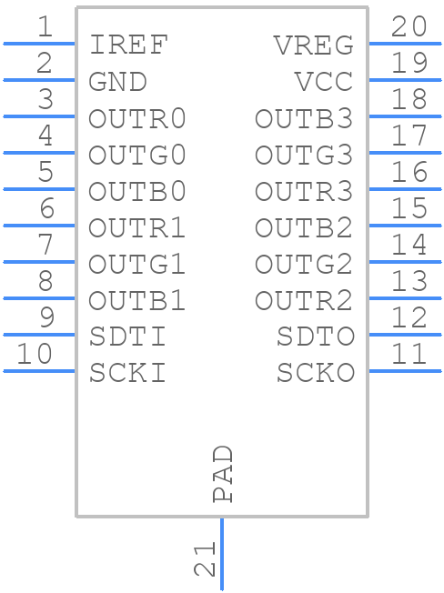 TLC59711PWPR - Texas Instruments - PCB symbol