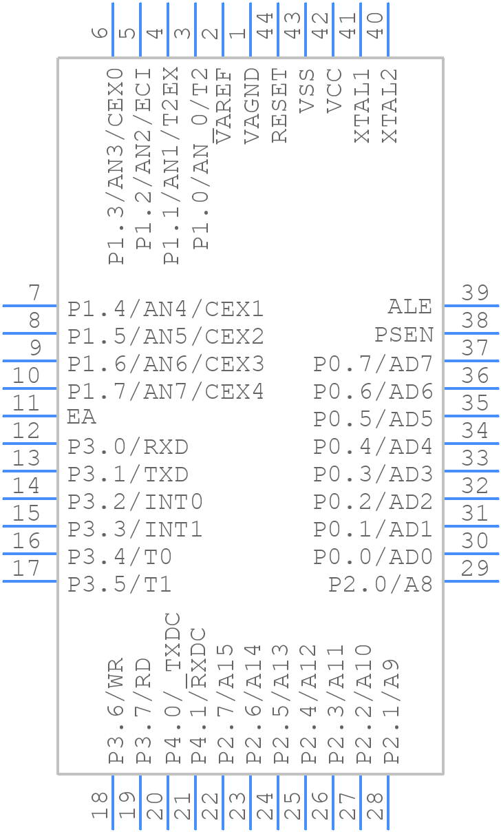 AT89C51CC03CA-SLRUM - Microchip - PCB symbol
