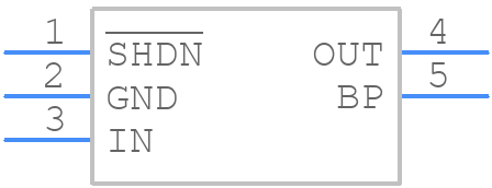 MAX8867EUK33+T - Analog Devices - PCB symbol