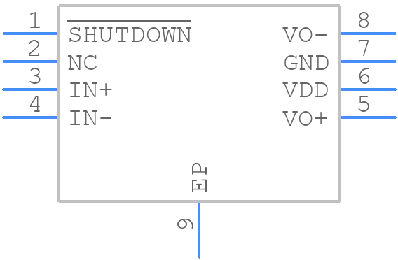 TPA2005D1GQYR - Texas Instruments - PCB symbol