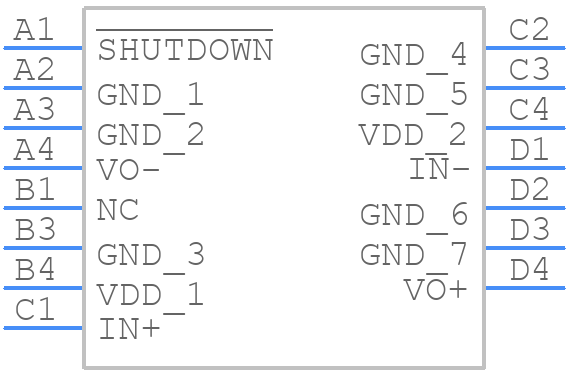 TPA2005D1ZQYR - Texas Instruments - PCB symbol