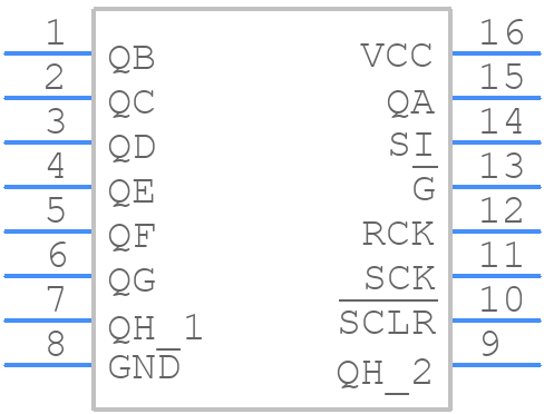 TC74HC595AF(EL,F) - Toshiba - PCB symbol