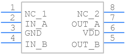 TC4427AEUA713 - Microchip - PCB symbol