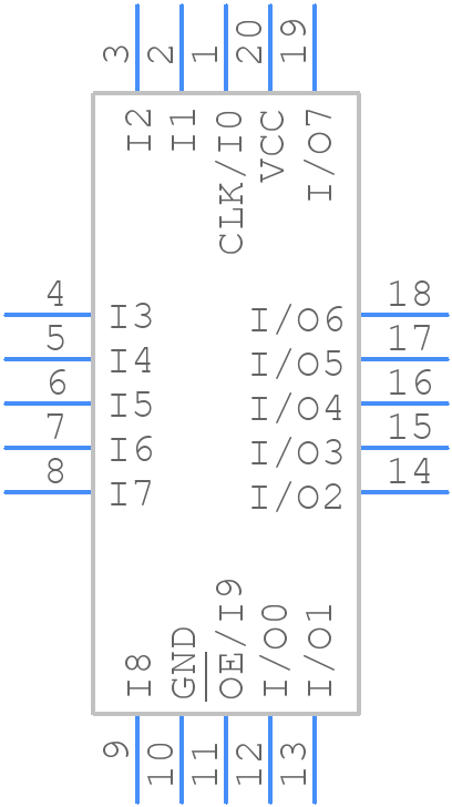 PALCE16V8H-10JC/4 - Lattice Semiconductor - PCB symbol