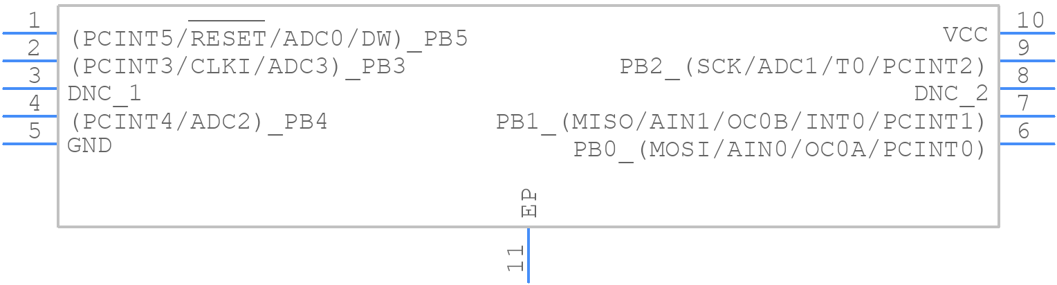 ATTINY13A-MMFR - Microchip - PCB symbol