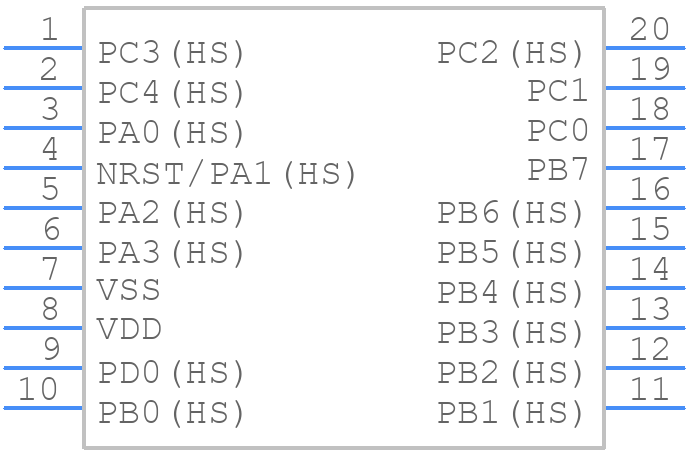 STM8L101F3P6TR - STMicroelectronics - PCB symbol